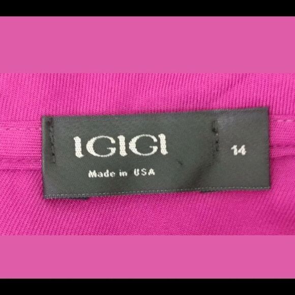 IGIGI Magenta Rayon Top Sz 14 - Picture 3 of 4
